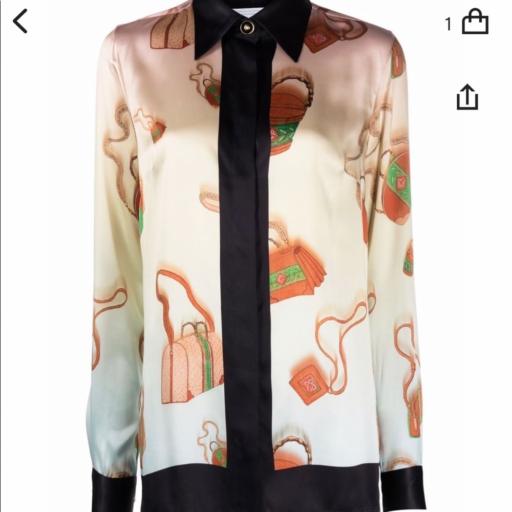 Casablanca printed long sleeve Silk shirt